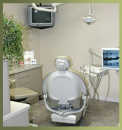 Comfortable dental patient exam room