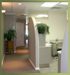 Hallway to patient treatment areas